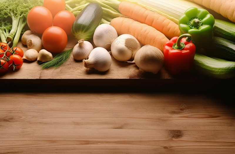 在案板桌面上的各种新鲜颜色漂亮健康蔬菜美食摄影背景,高清,摄影图,摄影图片,图片大全,摄影图免费下载